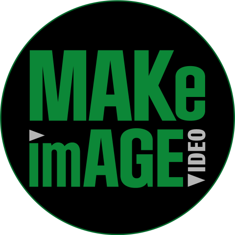 Schwarzer Hintergrund mit grüner Schrift "MAKe image"